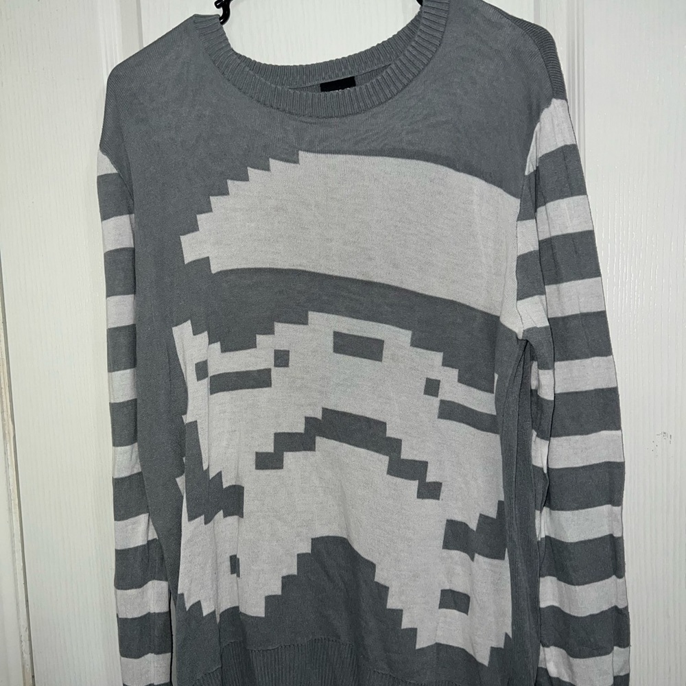 Star Wars Gray and White Stormtrooper Men's Crewneck Sweater